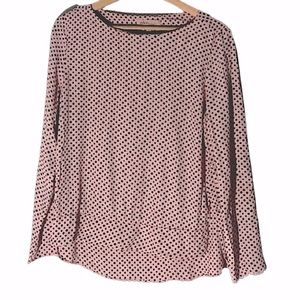 Philosophy Pink/Black Polkadot Blouse